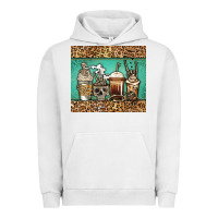 Pigment Lunar Rock skeleton coffee cups Urban Hoodie - Jasminsmagicworld