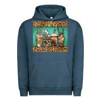 Pigment Midnight Navy skeleton coffee cups Urban Hoodie - Jasminsmagicworld