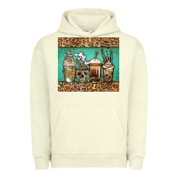Pigment Pistachio skeleton coffee cups Urban Hoodie - Jasminsmagicworld