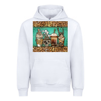 White skeleton coffee cups Urban Hoodie - Jasminsmagicworld