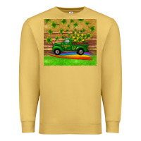 Antique Gold st patricks day truck shamrock with rainbow tumbler Premium Sweatshirt - RanaPortraitStore
