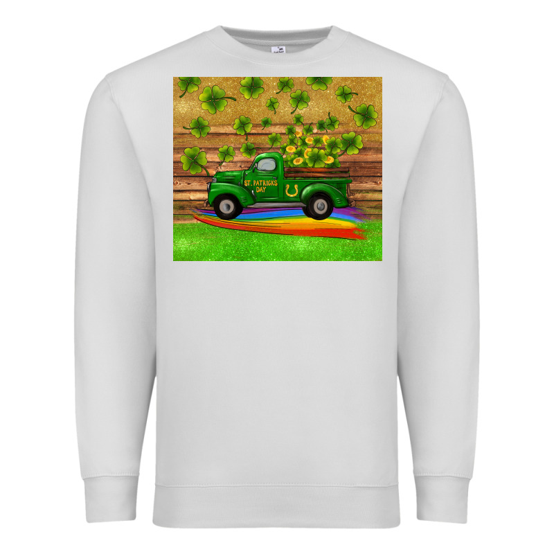 St Patricks Day Truck Shamrock With Rainbow Tumbler Premium Sweatshirt by RanaPortraitStore | Teevron