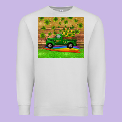 Premium Sweatshirt st patricks day truck shamrock with rainbow tumbler