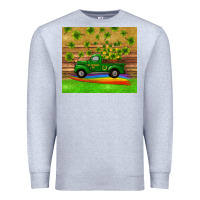 Heather Grey st patricks day truck shamrock with rainbow tumbler Premium Sweatshirt - RanaPortraitStore