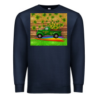 Navy st patricks day truck shamrock with rainbow tumbler Premium Sweatshirt - RanaPortraitStore