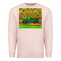 Pale Pink st patricks day truck shamrock with rainbow tumbler Premium Sweatshirt - RanaPortraitStore