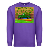 Purple st patricks day truck shamrock with rainbow tumbler Premium Sweatshirt - RanaPortraitStore