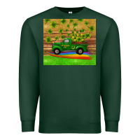 Sports Green st patricks day truck shamrock with rainbow tumbler Premium Sweatshirt - RanaPortraitStore