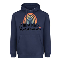 Navy be a kind Heavyweight Hoodie - Unal Design