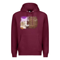 Burgundy Wood Cowhide Pattern Premium Hoodie - Bettercallsaul