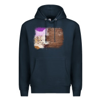 Navy Wood Cowhide Pattern Premium Hoodie - Bettercallsaul