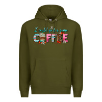 Army Green i could go for some coffee Premium Hoodie - AdoDesignShop