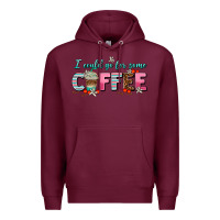 Burgundy i could go for some coffee Premium Hoodie - AdoDesignShop