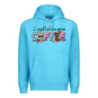 Ocean Blue i could go for some coffee Premium Hoodie - AdoDesignShop