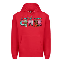 Red i could go for some coffee Premium Hoodie - AdoDesignShop