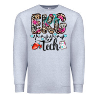 Heather Grey ekg tech Premium Sweatshirt - Zillion Design Studio