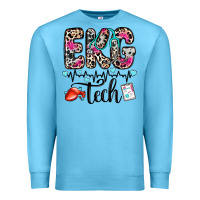 Ocean Blue ekg tech Premium Sweatshirt - Zillion Design Studio