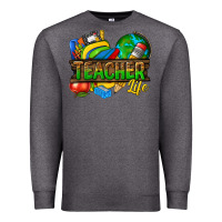 Charcoal Heather teacher life Premium Sweatshirt - texasbilliewilder