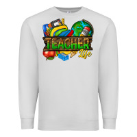Dove Grey teacher life Premium Sweatshirt - texasbilliewilder