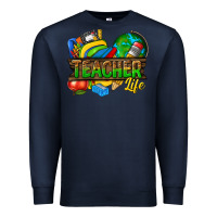 Navy teacher life Premium Sweatshirt - texasbilliewilder