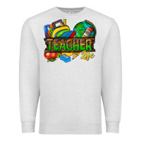 Oatmeal Heather teacher life Premium Sweatshirt - texasbilliewilder
