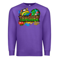 Purple teacher life Premium Sweatshirt - texasbilliewilder