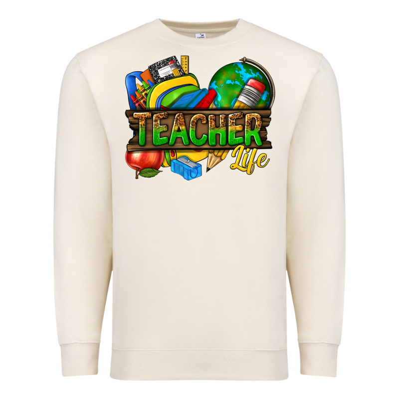 Teacher Life Premium Sweatshirt by texasbilliewilder | Teevron