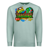 Seafoam teacher life Premium Sweatshirt - texasbilliewilder