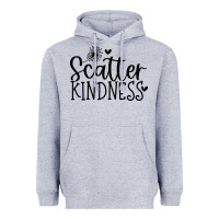 Heather Grey kindness Heavyweight Hoodie - Unal Design