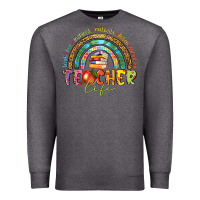 Charcoal Heather teacher life Premium Sweatshirt - texasbilliewilder