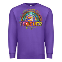 Purple teacher life Premium Sweatshirt - texasbilliewilder