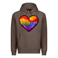 Coffee love is love heart Premium Hoodie - JahusDesignShop
