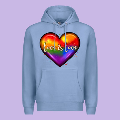 Love Is Love Heart Premium Hoodie Designed By Jahusdesignshop