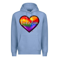 Colony Blue love is love heart Premium Hoodie - JahusDesignShop