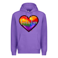 Purple love is love heart Premium Hoodie - JahusDesignShop