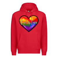 Red love is love heart Premium Hoodie - JahusDesignShop