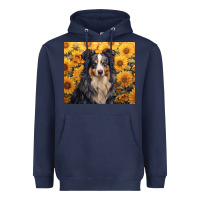 Navy australian shepherd Heavyweight Hoodie - Unal Design