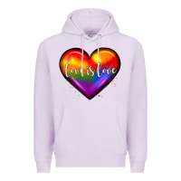 Lilac love is love heart Premium Hoodie - JahusDesignShop
