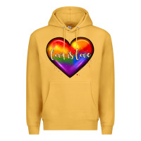 Mustard love is love heart Premium Hoodie - JahusDesignShop