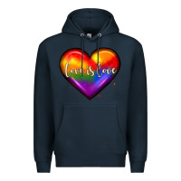 Navy love is love heart Premium Hoodie - JahusDesignShop