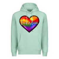 Seafoam love is love heart Premium Hoodie - JahusDesignShop