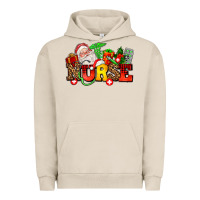 Pigment French Oak nurse with Christmas Urban Hoodie - AdoDesignShop