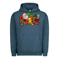 Pigment Midnight Navy nurse with Christmas Urban Hoodie - AdoDesignShop