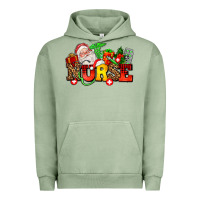 Pigment Oil Green nurse with Christmas Urban Hoodie - AdoDesignShop