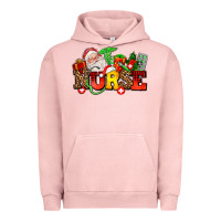 Pigment Salmon nurse with Christmas Urban Hoodie - AdoDesignShop