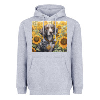 Heather Grey beagle Heavyweight Hoodie - Unal Design