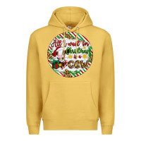 Antique Gold Christmas all i want for christmas is a cow Premium Hoodie - Artiststas