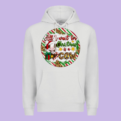 Christmas All I Want For Christmas Is A Cow Premium Hoodie Designed By Artiststas