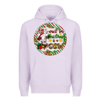Lilac Christmas all i want for christmas is a cow Premium Hoodie - Artiststas
