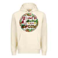 Sandshell Christmas all i want for christmas is a cow Premium Hoodie - Artiststas